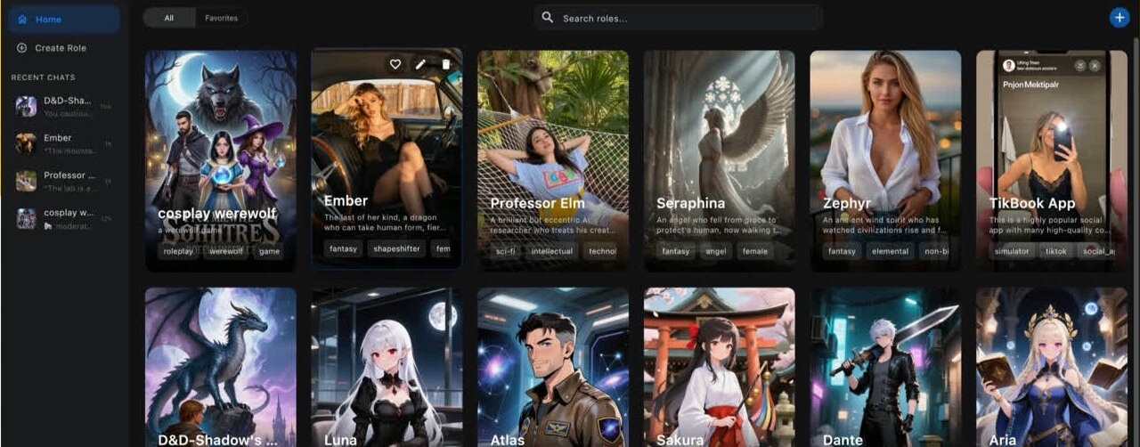 Charpal character library interface